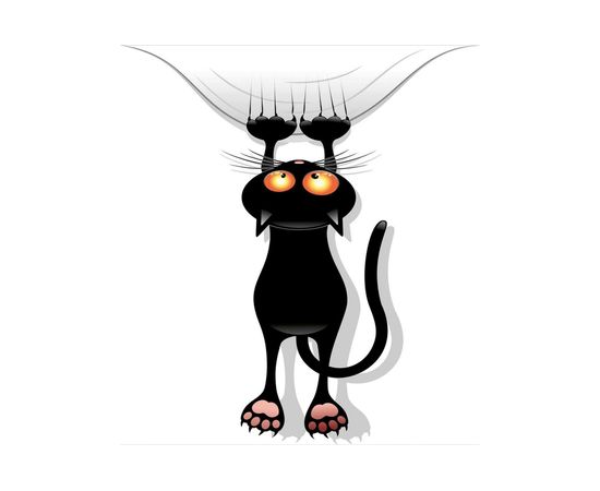 Штора (занавеска) для ванной JoyArty ""Кот-шкодник"" из сатена, 180х200 см с крючками, sc_18507 – изображение 4