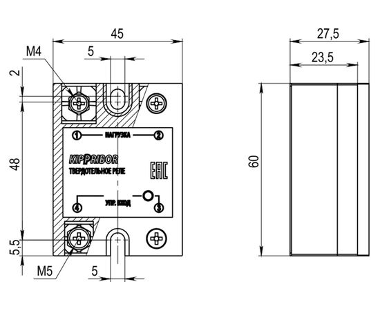 Твердотельное реле KIPPRIBOR HD-2544.ZD3 [M02] артикул 00000101189 – изображение 4