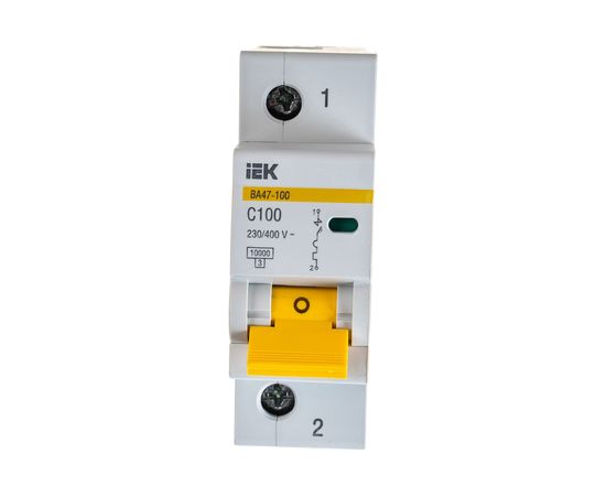 Автоматический модульный выключатель IEK 1п C 100А ВА 47-100 10кА ИЭК MVA40-1-100-C – изображение 4