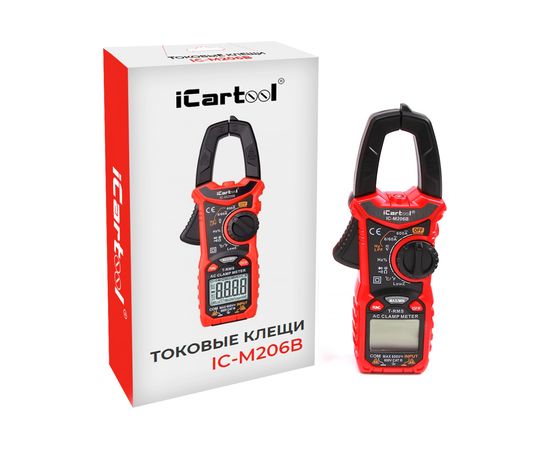 Токовые клещи iCartool 6000 отсчетов, True RMS, LowZ IC-M206B – изображение 8