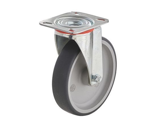 Колесо с вращающейся опорой и пластиной крепления (100 мм; 100 кг) Tellure Rota 714202 – изображение 9