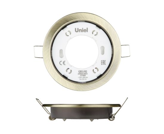 Накладной светильник Uniel ANTIQUE BRASS 10 PROM GX53 H2 UL-00005056 