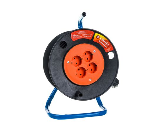 Удлинитель на катушке Облик РБК-4 4 гнезда (с заземлением) 3х1,5 кг 25м УТ-00000685 