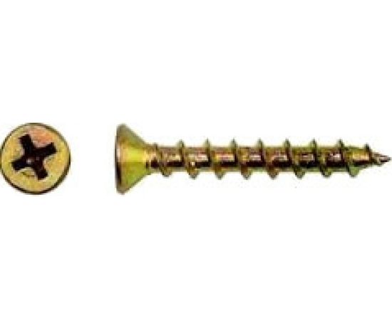 Шуруп для дерева Саморезик 3.5х50 универсальный потай, желтый цинк, Pz-2 500шт SYZ-3.5х50-500 