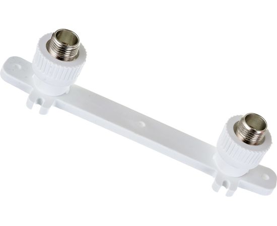 Двойной комбинированный отвод PP-R SLT AQUA с креплением, НР 20х1/2 SLTFY9201 