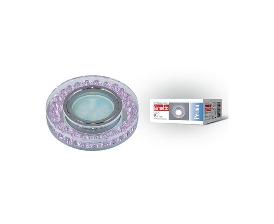 Светильник Fametto DLS-P102 GU5 3 CHROME PINK, декоративный, встраиваемый 9986 