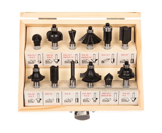 Набор фрез 12 шт для фрезера EINHELL 4350199 