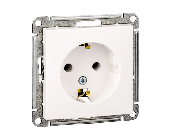 1-местный механизм розетки Schneider Electric скрытой проводки W59 16А IP20 с заземлением без защитных шторок белый RS16-154-1-86 