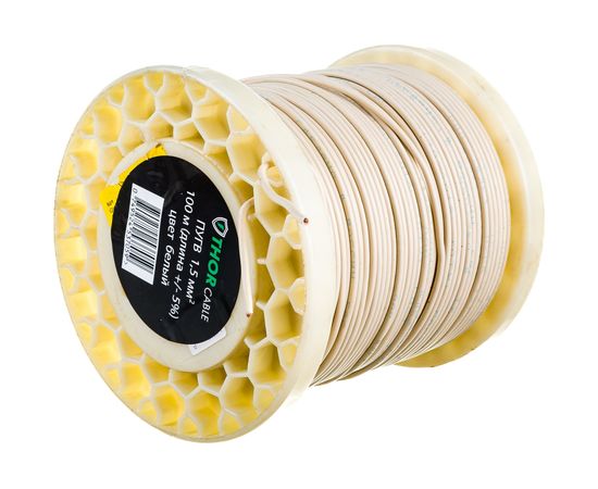 Провод ПУГВ Торкабель 1,5 белый 100м на катушке 0749524537059 