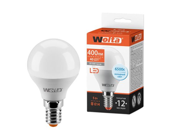 Лампа WOLTA LED 25W45GL5E14 