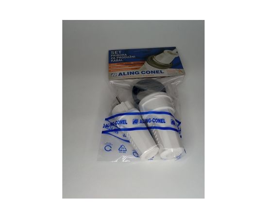 Комплект вилка и розетка со стопорным кольцом Aling-conel 16А 250В, белый 4064.0 142003 – изображение 2