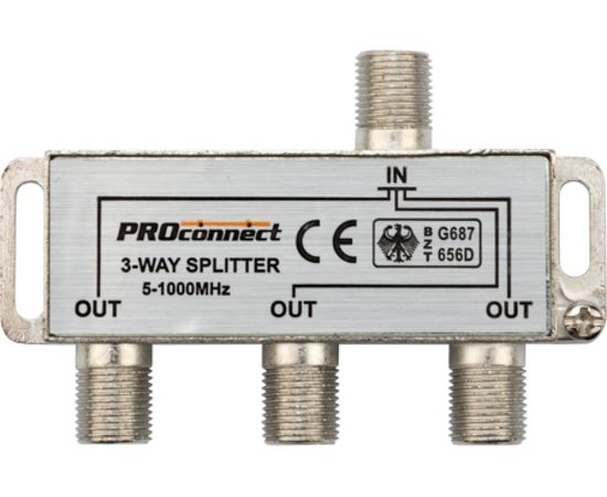 Делитель ТВ PROconnect на 3 выхода F разъём 5-1000 МГц 05-6022 – изображение 2