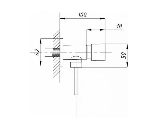Кран для писсуара TSARSBERG тип Кр-Н нажимной TSB-021D – изображение 2