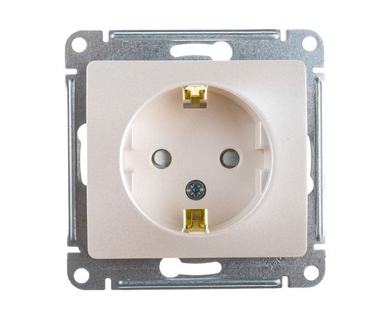 1-местный механизм розетки Schneider Electric скрытой проводки Glossa 16А IP20 с заземлением перламутр GSL000645 – изображение 2