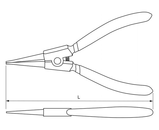 Щипцы для стопорных колец THORVIK ERSP180 прямой разжим 180 мм 52193 – изображение 2