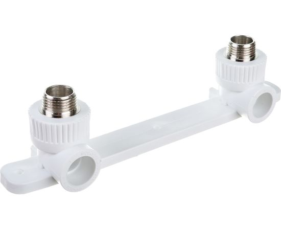 Двойной комбинированный отвод PP-R SLT AQUA с креплением, НР 20х1/2 SLTFY9201 – изображение 2