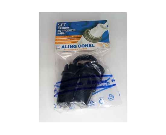 Комплект вилка и розетка со стопорным кольцом Aling-conel 16А 250В, черный 4064.13 142006 – изображение 2