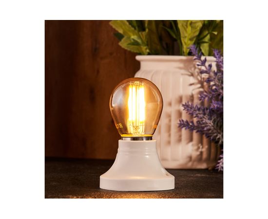 Филаментная лампа REXANT Шарик GL45 9.5 Вт 2400K E27 золотистая колба 604-138 – изображение 2