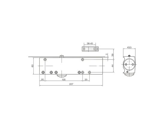 Доводчик DOORLOCK DL200 BC DC size 1-5 серебристый, с регулируемыми функциями тормоза 75510 – изображение 2