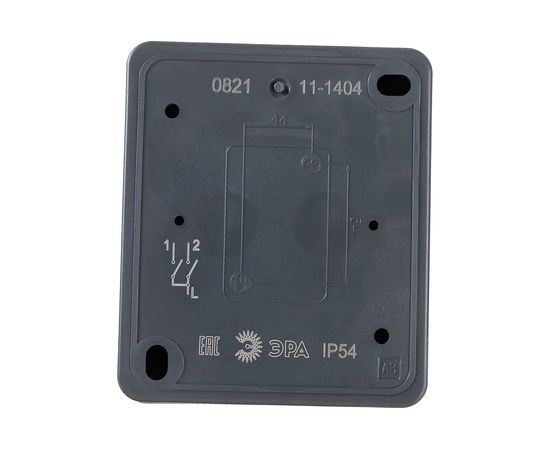 Двойной выключатель ЭРА 11-1404-03 IP54, 10АХ-250В, ОУ, Эксперт, серый Б0020676 – изображение 3