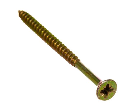 Универсальный саморез по дереву КрепСтройГрупп 4,5х70 желтый цинк, 100 шт. 145428 – изображение 3