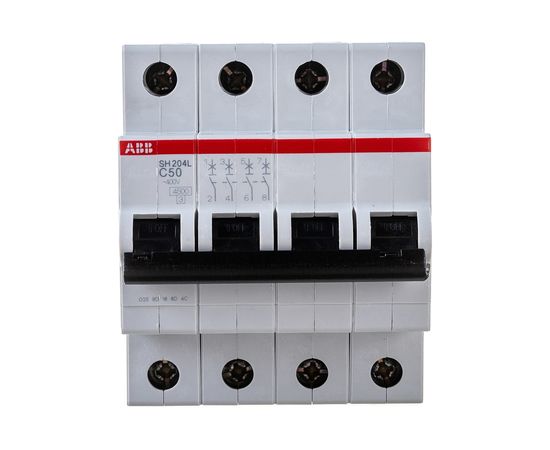 Автоматический выключатель ABB 4-полюсной SH204L C50 2CDS244001R0504 – изображение 3