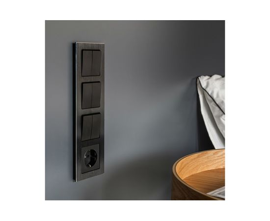 Выключатель WERKEL W1120008 двухклавишный черный матовый a051628 – изображение 3