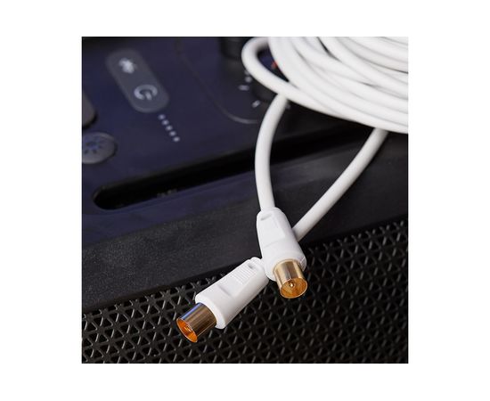 Шнур REXANT ТВ гнездо - ТВ штекер, длина 15 метров, белый 18-0008 – изображение 3