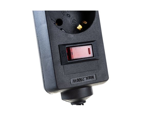 Сетевой фильтр ExeGate SP-3-3B 3 евро с заземлением 3м защита от перегрузки выключатель с подсветкой черный 221179 – изображение 3