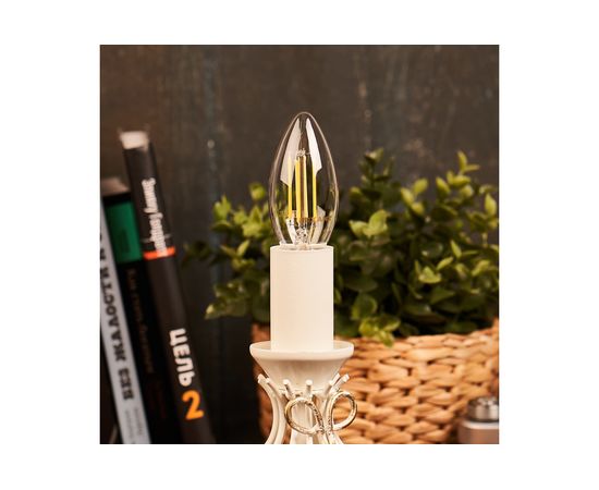 Филаментная лампа REXANT Свеча CN35 9.5 Вт 4000K E14 604-092 – изображение 3