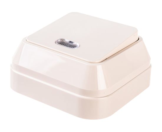 Выключатель накладной одноклавишный с подсветкой, крем Makel Siva Ustu 45221 – изображение 3