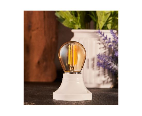 Филаментная лампа REXANT Шарик GL45 9.5 Вт 2400K E27 золотистая колба 604-138 – изображение 3