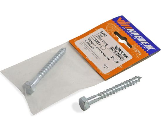Шуруп с шестигранной головкой VIPкрепеж 8х70, 1 шт. 12028 VIPS – изображение 4