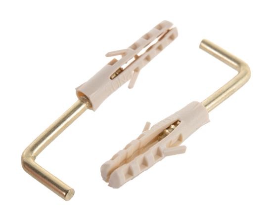 Крюк-шуруп ЕВРОПАРТНЕР L-обр. латунир. d3,3хL30 мм 4шт. 13 7641 1 – изображение 4