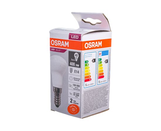 Светодиодная лампа OSRAM LED Value R E14 400лм 5Вт замена 40Вт 4000К нейтральный белый свет 4058075582576 – изображение 5