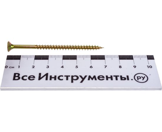 Универсальный саморез по дереву КрепСтройГрупп 4,5х70 желтый цинк, 100 шт. 145428 – изображение 5