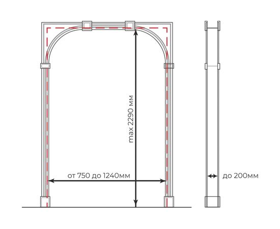 Арка Cosca decor Симплекс, Рено малая, МДФ 10 мм, набор, без отделки СПБ024809 – изображение 8