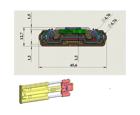 Шариковые направляющие SAMET SO CLASS накладные, высота 46 мм, с доводчиком, 350 мм СТ-00001289 – изображение 9