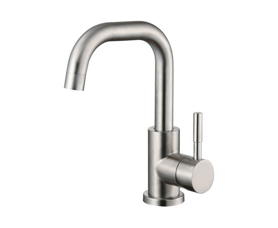 Универсальный смеситель Olives BALEAR нержавеющая сталь, с поворотным изливом 13105BL 