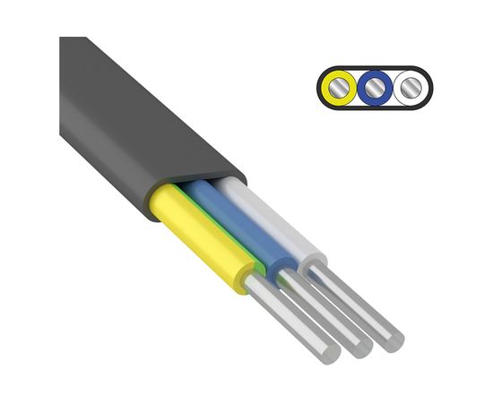 Алюминиевый кабель АВВГ-П ККЗ 3x6,0 кв.мм 150 м ГОСТ 01-8757 
