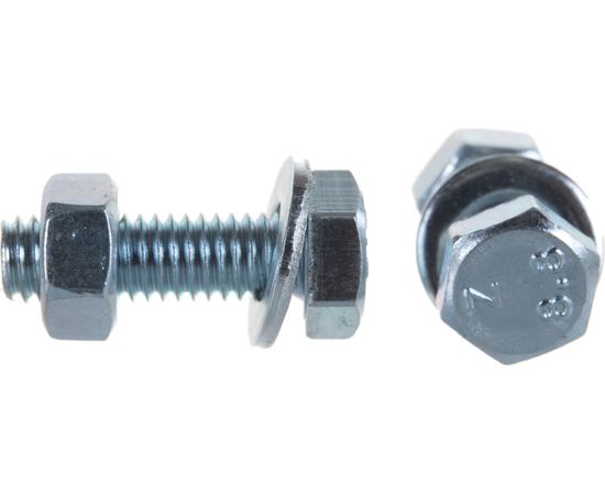 Пакет болт с гайкой и шайбой Метизный двор цинк м6х20мм 12 шт. 4607173901705 