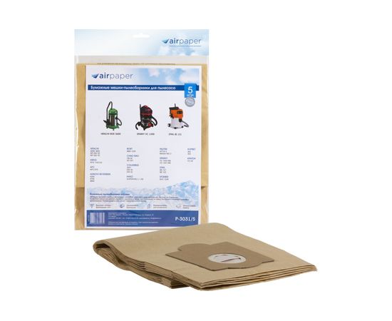 Мешок-пылесборник бумажный 5 шт. (до 36 л) AIR Paper P-3031/5 
