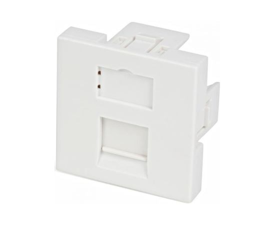 Вставка 45x45 аналог Mosaic для 1 модуля формата Keystone Jack со шторкой Hyperline SIP2-1K-M45-45 35207 