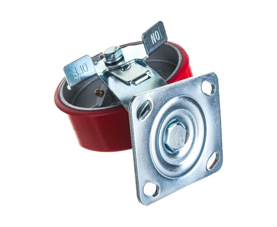 Большегрузное полиуретановое колесо поворотное с панелью и тормозом SCPB 63 (150 мм; 360 кг) А5 1000111 – изображение 2