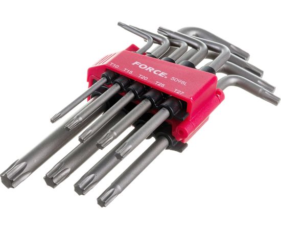Набор Г-образных удлиненных ключей FORCE Т10-Т50 9 предметов 5098L – изображение 2