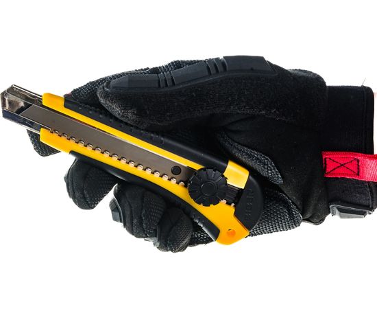 Строительный нож Biber 50117 усиленный, обрезиненный корпус, с круглым фиксатором тов-202804 – изображение 2