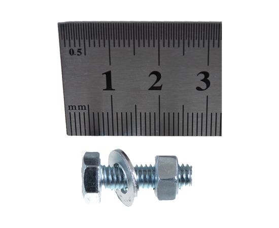 Пакет болт с гайкой и шайбой Метизный двор цинк м6х20мм 12 шт. 4607173901705 – изображение 2