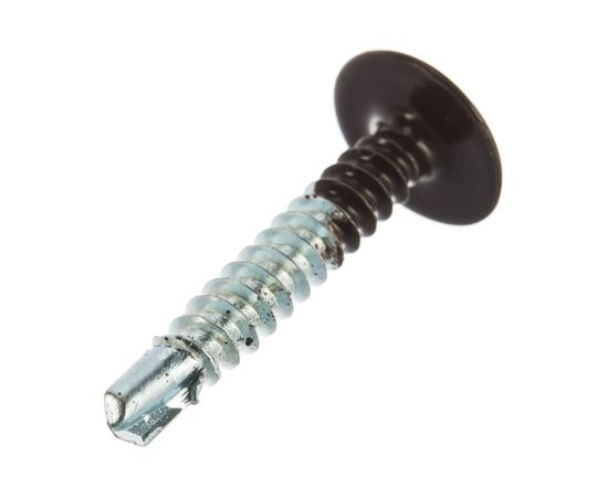 Саморез с прессшайбой Качественный крепеж коричневая 4,2х25 сверло 230 шт 0300305 КЧ – изображение 2