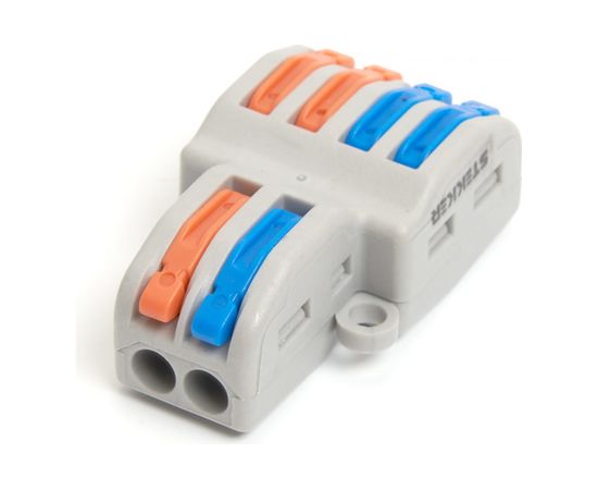 Монтажная клемма STEKKER для фазных проводников, 2 контактные группы, LD222-424 2 шт 39488 – изображение 2