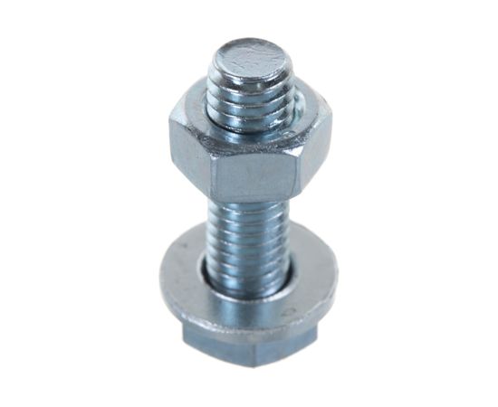 Пакет болт с гайкой и шайбой Метизный двор цинк м6х20мм 12 шт. 4607173901705 – изображение 3